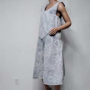 Gitano ma Women Denim Midi Cotton Dress Size M Relax Oversized Big pockets 006